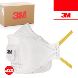 Máscara de Proteção Partículas 3M Aura 9312+ c/ Válvula FFP1 - 120UNI