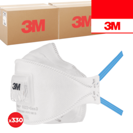 Máscara de Proteção Partículas 3M Aura 9322+ c/ Válvula FFP2 - 330UNI