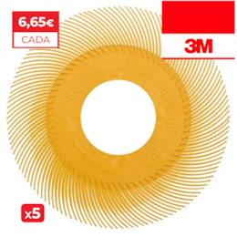 Disco de Polimento de Substituição 3M Scotch-Brite Cerdas Radiais p/ Escova Abrasiva 152MM - 5UNI