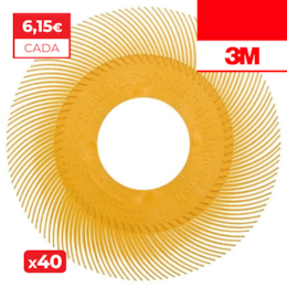 Disco de Polimento de Substituição 3M Scotch-Brite Cerdas Radiais p/ Escova Abrasiva 152MM - 40UNI