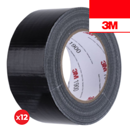 Fita Americana Preta 3M 1900 50MMx50MT - 12UNI