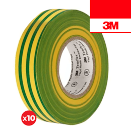 Fita Isoladora Verde/Amarela 3M 155 19MMx20MT - 10UNI