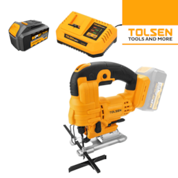 Serra Vertical Tico-Tico Tolsen Industrial 20V + Bateria 20V 4.0Ah + Carregador