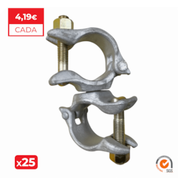 Abraçadeira Giratória p/ Andaime Europeu Fachada R75 - 25UNI