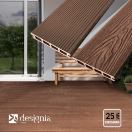 Deck Compósito Reversível Designia Latte 2400x140MM - 25MM