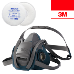 Máscara de Proteção 3M Semi Facial Reutilizável 6500QL + Filtro Partículas 2125 P2 R