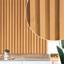 Painel Ripado WPC Designia Carvalho Âmbar 2900x166x23MM - 0.48M²
