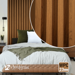 Painel Ripado WPC Designia Carvalho Ronda 2900x166x23MM - 0.48M²