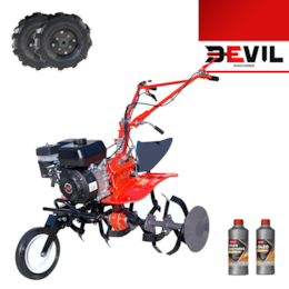 Motoenxada a Gasolina SG610G Devil'Machines 7HP + Óleo 10W40 p/ Motor 4T 1LT + Óleo 80W90 t/ Valvolina 1LT