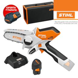 Eletrosserra Podadora Stihl GTA 26 10CM 1/4' + Bateria AS 2 2.6Ah + Carregador + Mala + OFERTA Bateria AS 2