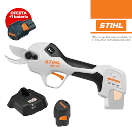 Tesoura Poda Stihl Asa 20.0 + Bateria AS 2 2.6Ah + Carregador + OFERTA Bateria AS 2