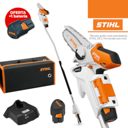 Eletrosserra Podadora Stihl GTA 26 10CM 1/4' + Cabo Telescópico 1.5MT + Bateria AS 2 2.6Ah + Carregador + Mala + OFERTA Bateria AS 2