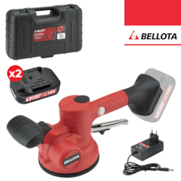 Vibrador de Cerâmica Bellota 40KG + 2 Baterias 18V 2.0Ah + Carregador + Mala
