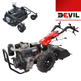 Motocultivador Devil'Machines E-MT370 10HP c/ Fresa + Corta Mato