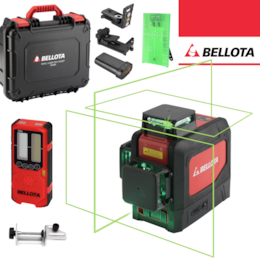 Nível Laser Bellota Linha Verde 30M 360º + Mala + Recetor