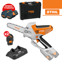 Mini Podadora Stihl GTA 40 + 2 Baterias AS 2 2.6Ah + Carregador + Mala + OFERTA 2 Baterias AS 2
