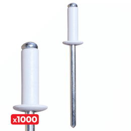 Rebite Alumínio Branco 4x10MM - 1000UNI 