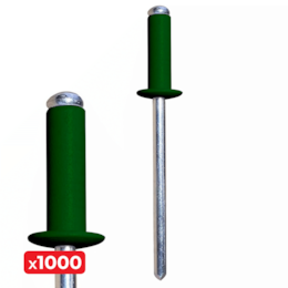 Rebite Alumínio Verde 4x10MM - 1000UNI