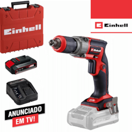 Aparafusadora Einhell p/ Gesso Cartonado TP-DY 18 Li BL - Solo + Bateria 18V 2.5Ah + Carregador + Mala
