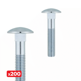 Parafuso Carroçaria DIN603 4.8 Zincado - 200UNI