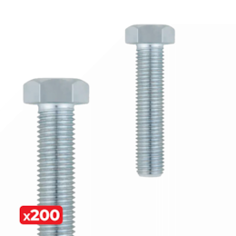 Parafuso Sextavado DIN933 8.8 Zincado - 200UNI