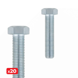 Parafuso Sextavado DIN933 8.8 Zincado - 20UNI