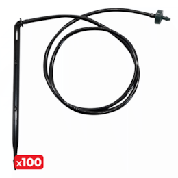 Estaca Gotejadora 2L/H Rega p/ Vaso c/ Microtubo 60CM - 100UNI